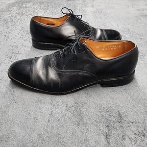 Allen Edmonds Park Avenue Shoes Men's Size 10 C Black Cap Toe Oxfords